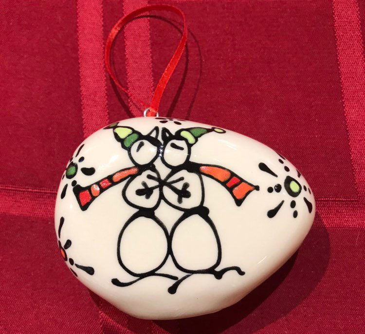 Ceramic Christmas tree ornament